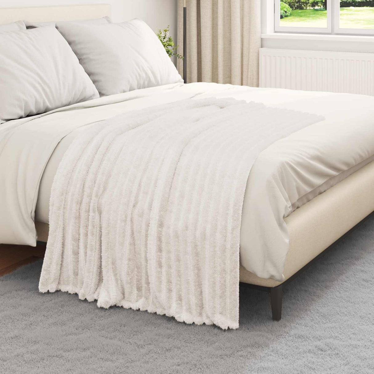 Vidaxl kleden 6 pcs crème 150 x 130 cm fleece