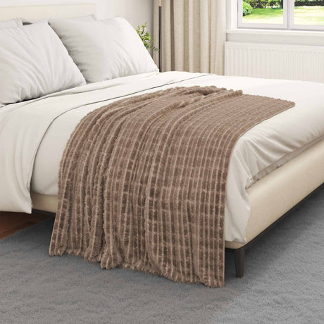 Vidaxl gooi deken kameel 150 x 130 cm fleece