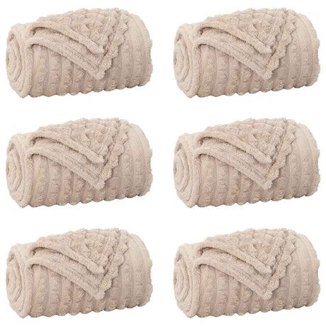 Vidaxl kleden 6 pcs beige 200 x 150 cm fleece