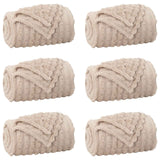 Vidaxl kleden 6 pcs beige 270 x 240 cm fleece