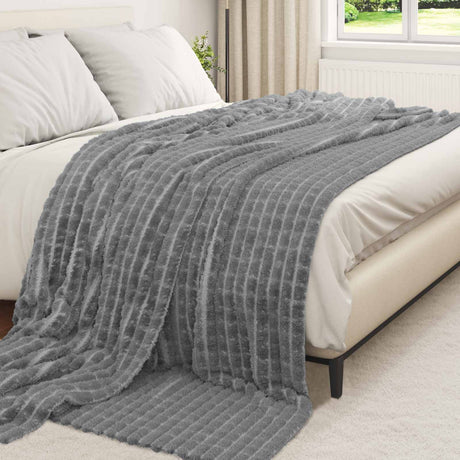 Vidaxl kleden 6 pcs donkergrijs 240 x 220 cm fleece