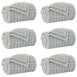 Vidaxl kleden 6 pcs grijs 150 x 130 cm fleece