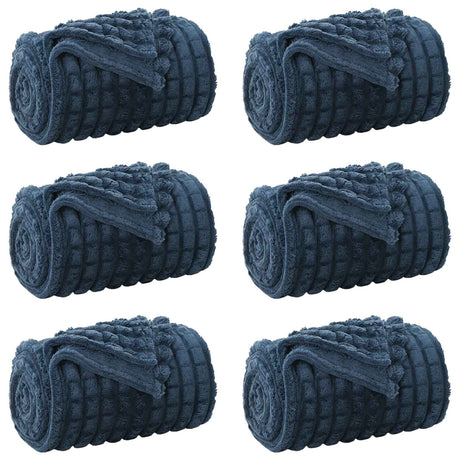 Vidaxl kleden 6 pcs marineblauw 240 x 220 cm fleece