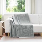 Vidaxl gooi deken grijs 150 x 200 cm fleece