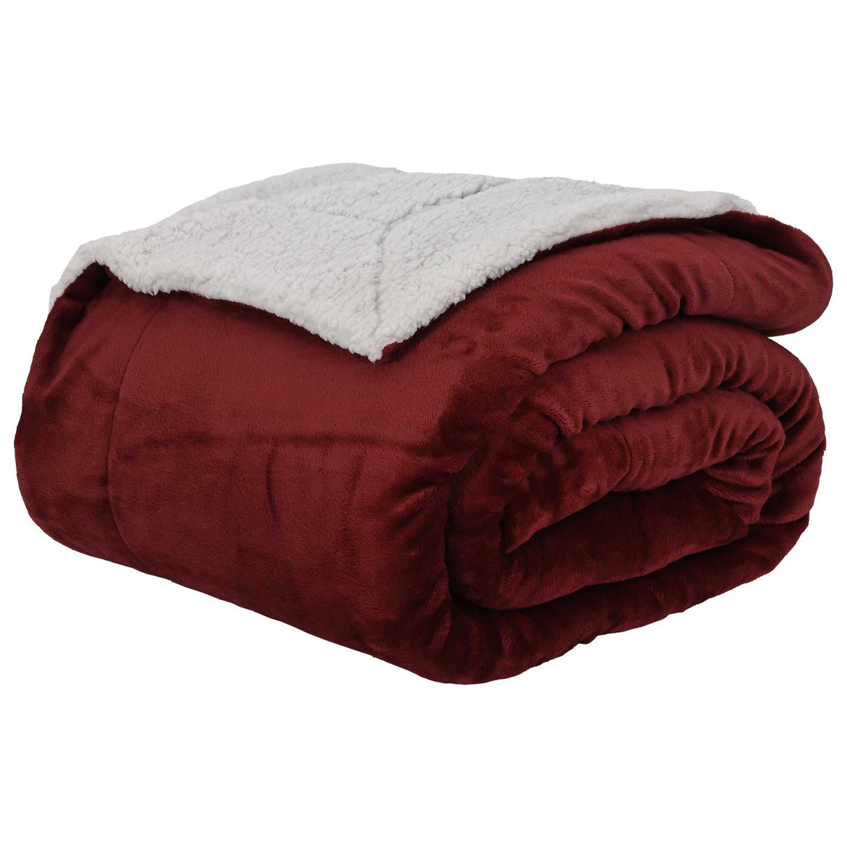 Vidaxl gooi deken bordeaux rood 240 x 270 cm fleece