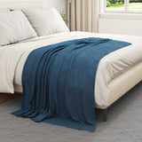 Vidaxl gooi deken marineblauw 170 x 130 cm fleece