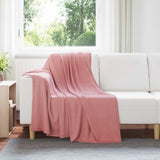 Vidaxl gooi deken roze 170 x 130 cm fleece