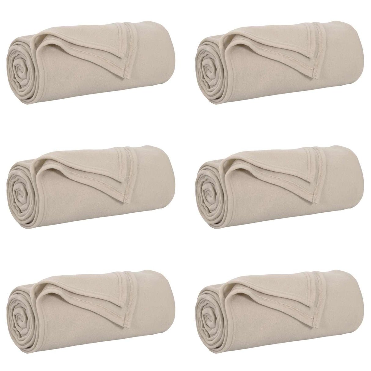 Vidaxl kleden 6 pcs beige 200 x 150 cm fleece