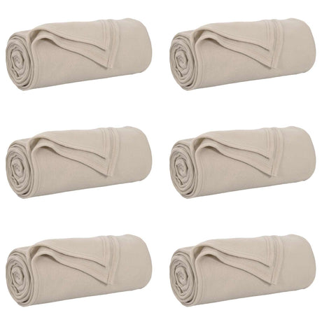 Vidaxl kleden 6 pcs beige 200 x 150 cm fleece