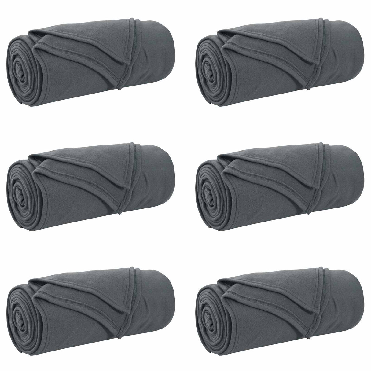 Vidaxl kleden 6 pcs donkergrijs 170 x 130 cm fleece