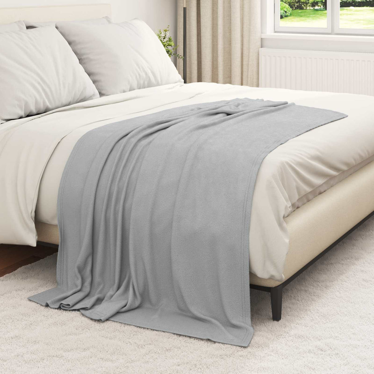 Vidaxl kleden 6 pcs grijs 170 x 130 cm fleece