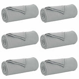 Vidaxl kleden 6 pcs grijs 270 x 240 cm fleece