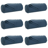 Vidaxl kleden 6 pcs marineblauw 200 x 150 cm fleece