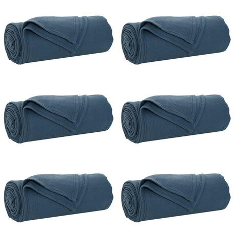 Vidaxl kleden 6 pcs marineblauw 200 x 150 cm fleece