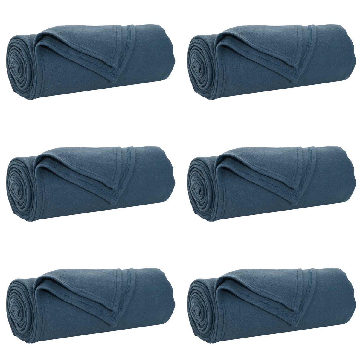 Vidaxl kleden 6 pcs marineblauw 270 x 240 cm fleece