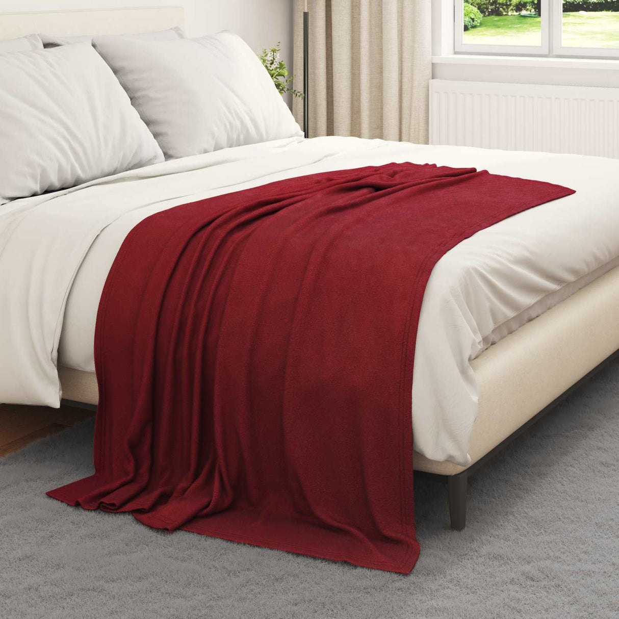 Vidaxl kleden 6 pcs bordeaux rood 170 x 130 cm fleece