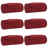 Vidaxl kleden 6 pcs bordeaux rood 170 x 130 cm fleece
