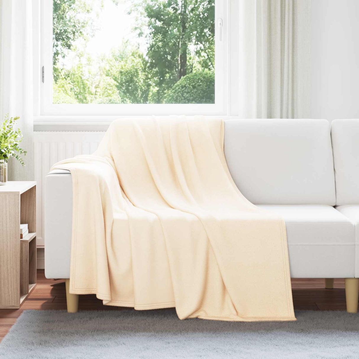 Vidaxl kleden 6 pcs crème 200 x 150 cm fleece