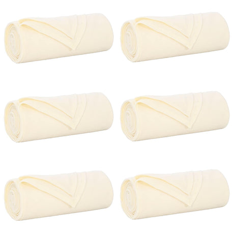 Vidaxl kleden 6 pcs crème 240 x 220 cm fleece
