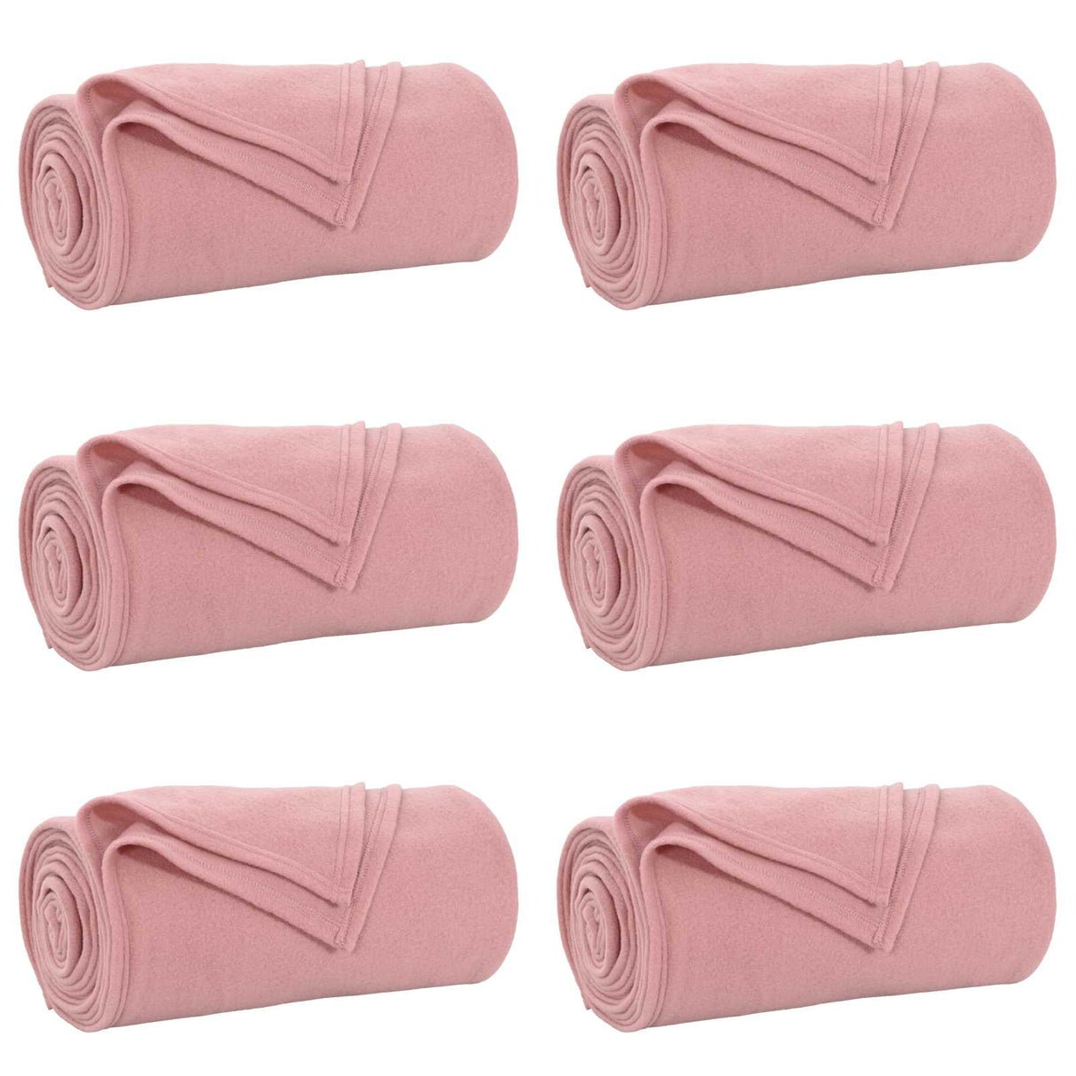 Vidaxl kleden 6 pcs roze 200 x 150 cm fleece