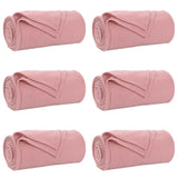 Vidaxl kleden 6 pcs roze 270 x 240 cm fleece