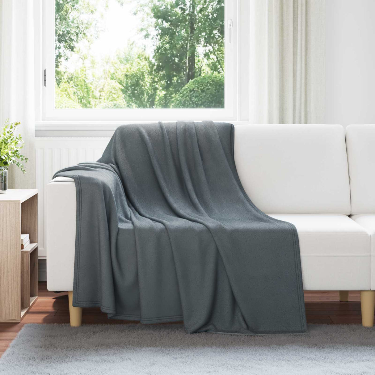 Vidaxl kleden 24 pcs donkergrijs 200 x 150 cm fleece