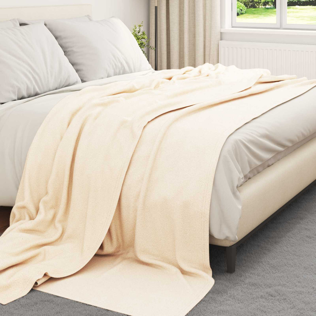 Vidaxl kleden 24 pcs crème 240 x 220 cm fleece