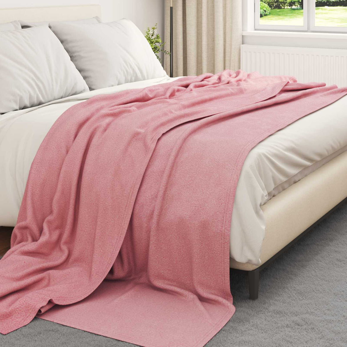 Vidaxl kleden 24 pcs roze 270 x 240 cm fleece