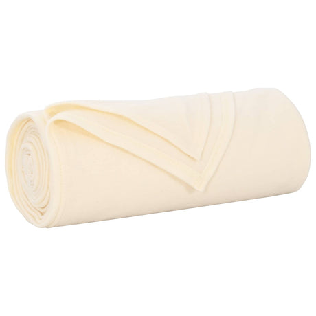 Vidaxl gooi deken crème 210 x 140 cm fleece