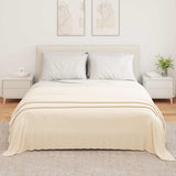 Vidaxl gooi deken crème 350 x 270 cm fleece
