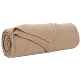 Vidaxl gooi deken kameel 210 x 140 cm fleece