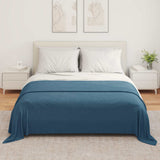 Vidaxl gooi deken marineblauw 280 x 210 cm fleece