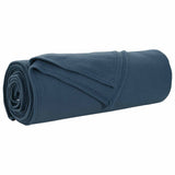 Vidaxl gooi deken marineblauw 280 x 210 cm fleece