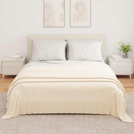 Vidaxl kleden 6 pcs crème 350 x 270 cm fleece