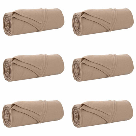 Vidaxl kleden 6 pcs kameel 210 x 140 cm fleece