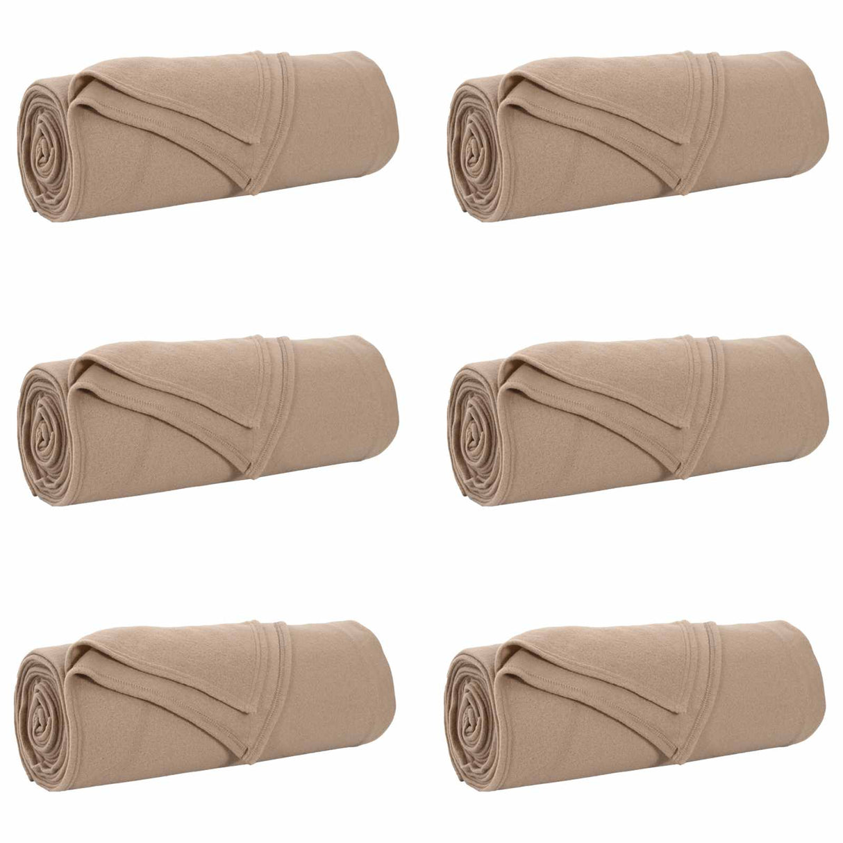 Vidaxl kleden 6 pcs kameel 350 x 270 cm fleece