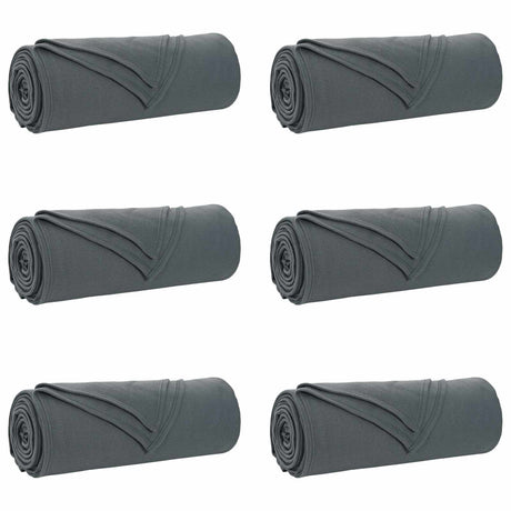 Vidaxl kleden 6 pcs donkergrijs 350 x 270 cm fleece