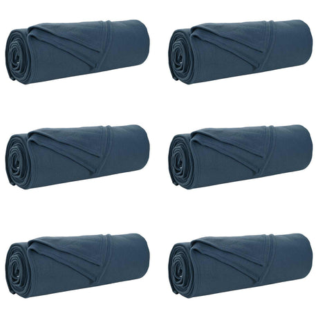 Vidaxl kleden 6 pcs marineblauw 280 x 210 cm fleece