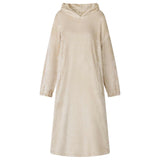 Vidaxl deken hoodie beige m flanel