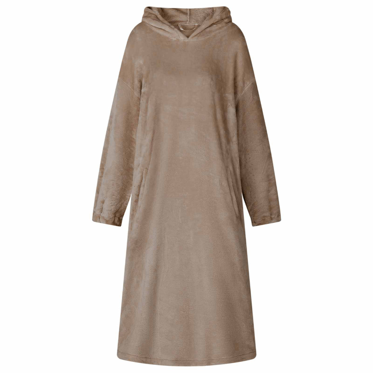 Vidaxl deken hoodie kameel m flanel