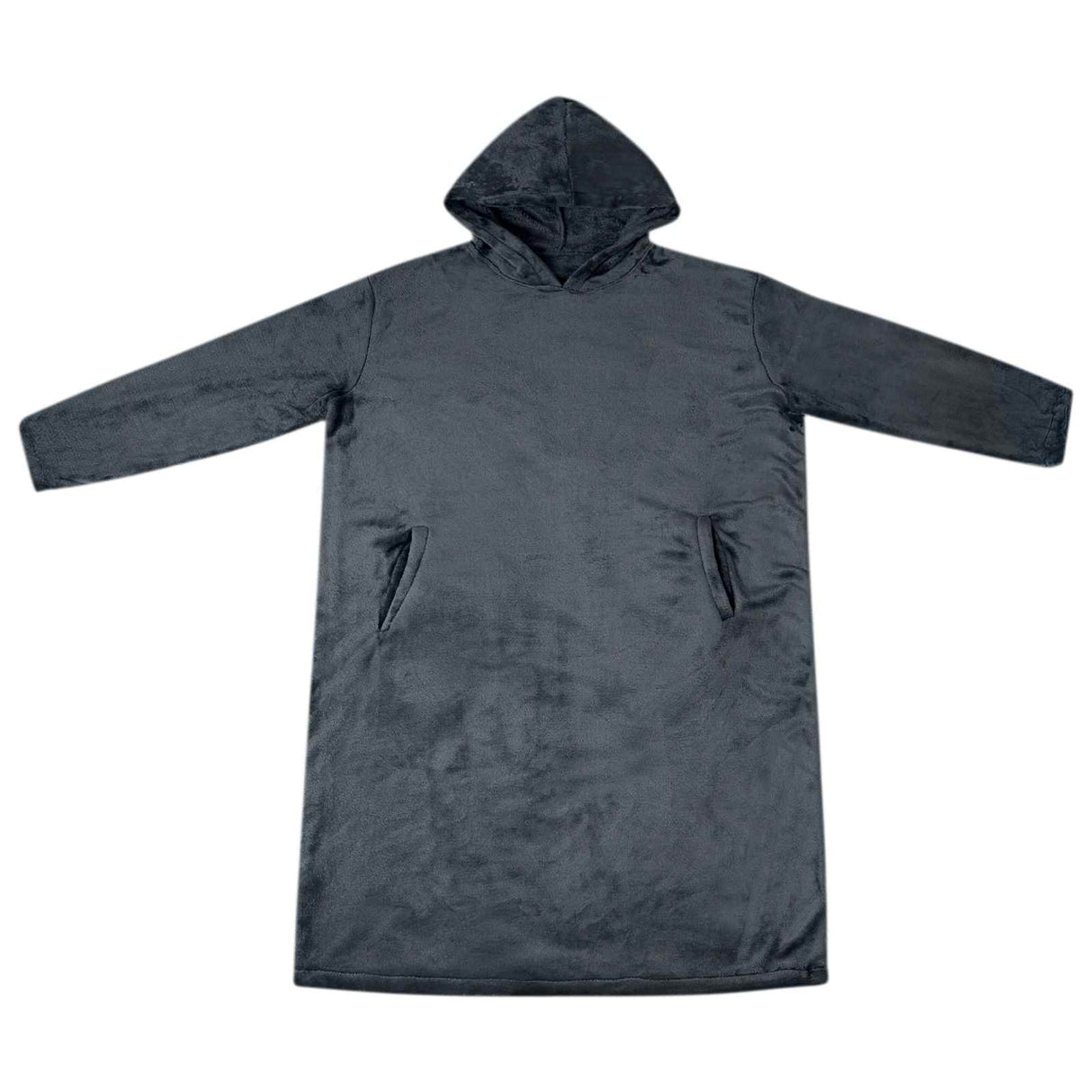 Vidaxl deken hoodie marineblauw l flanel