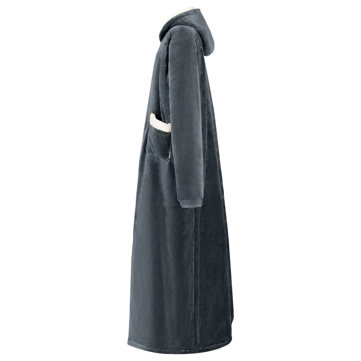 Vidaxl deken hoodie marineblauw m fleece en flanel
