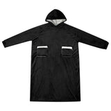 Vidaxl deken hoodie zwart m fleece en flanel