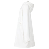 Vidaxl deken hoodie wit m fleece en flanel