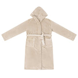 Vidaxl badjas hoodie beige s flanel