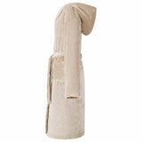 Vidaxl badjas hoodie beige xxxl flanel