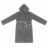Vidaxl badjas hoodie donkergrijs xl flanel