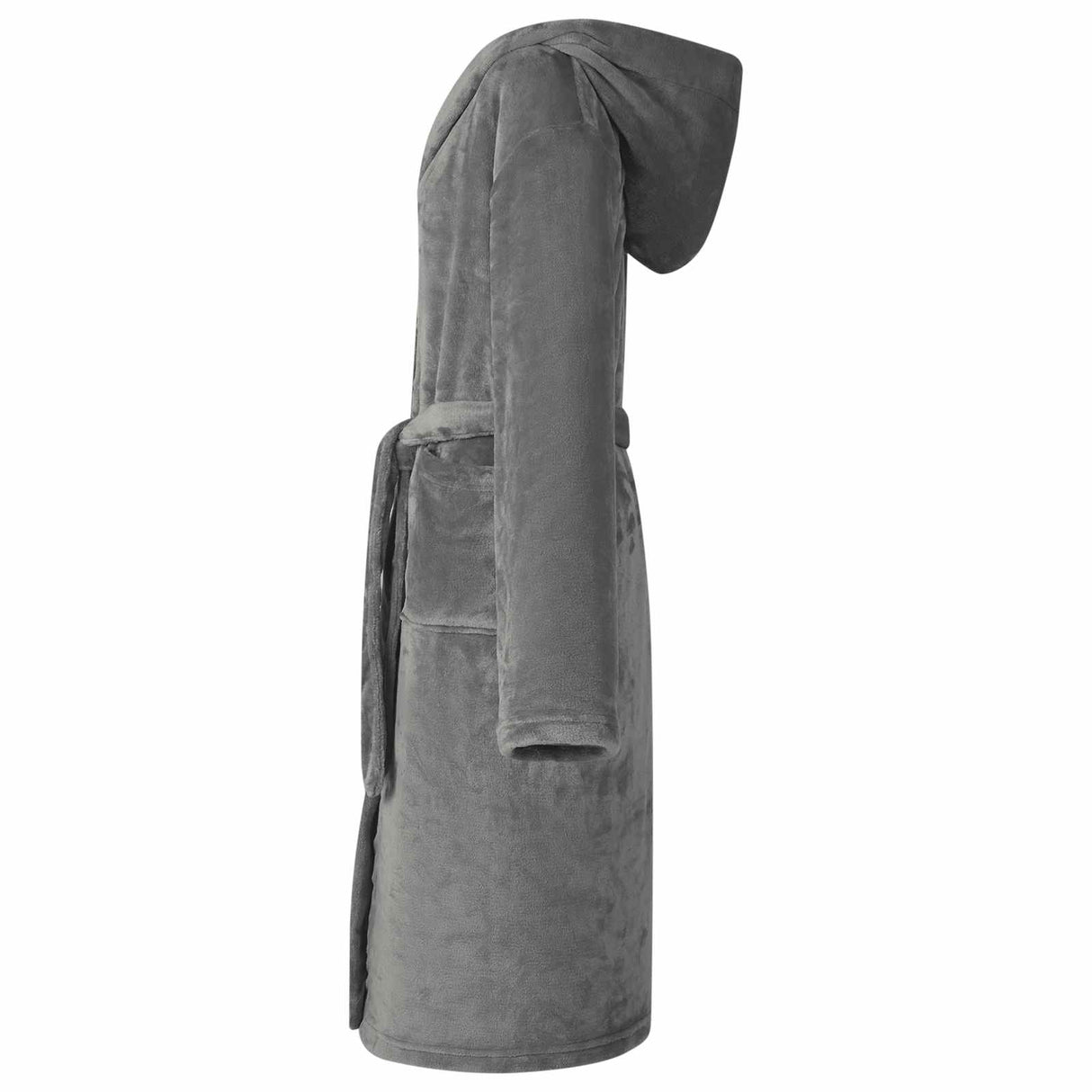 Vidaxl badjas hoodie donkergrijs xxl flanel