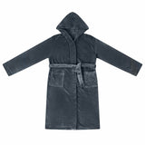 Vidaxl badjas hoodie marineblauw m flanel