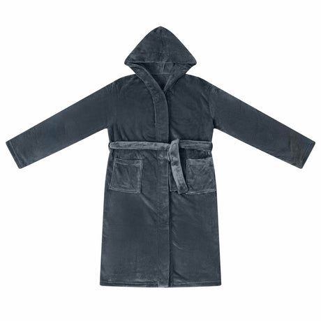 Vidaxl badjas hoodie marineblauw m flanel